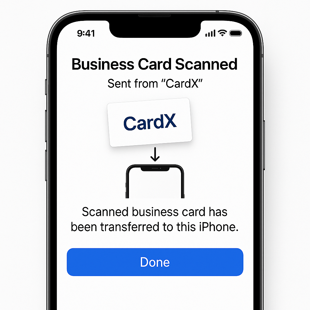 蓝牙5.2设备连接界面 - 无线名片扫描